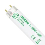 Osram T8 Lumilux 58W - 830 Lämmin Valkoinen | 150cm