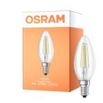 Osram Classic LED E14 Kynttilä Filament Kirkas 4W 470lm - Relax and Active - 827 Erittäin Lämmin Valkoinen | Korvaa 40W