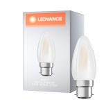 Ledvance Classic Superior LED Lamppu B22d Kynttilä Filament Matta 3.4W 470lm - 927 Erittäin Lämmin Valkoinen | Paras Värintoisto - Himmennettävä - Korvaa 40W