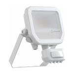 Ledvance LED Valonheitin Aluminium Valkoinen 8W 1200lm 100D - 840 Kylmä Valkoinen | IP65 - Liike- Ja Valotunnistin - Symmetrinen
