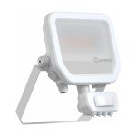Ledvance LED Valonheitin Aluminium Valkoinen 17W 2200lm 100D - 830 Lämmin Valkoinen | IP65 - Liike- Ja Valotunnistin - Symmetrinen