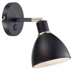 Nordlux Ray Seinävalaisin Metalli- Musta | Sopii E14