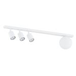 Emibig Kattovalo Baster Teräs Valkoinen | Sopii 3x GU10 - Max 8W, 1x E14 - Max 10W