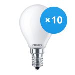 Monipakkaus 10x Philips Corepro LED Lustre E14 Pallo Matta 2.2W 250lm - 827 Erittäin Lämmin Valkoinen | Korvaa 25W