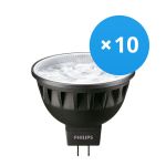 Monipakkaus 10x Philips Master LED Kohdevalaisin GU5.3 MR16 7.5W 500lm 24D - 930 Lämmin Valkoinen | Paras Värintoisto - Himmennettävä - Korvaa 50W