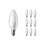 Monipakkaus 10x Philips Corepro LED Kynttilä E14 Matta 2.8W 250lm - 827 Erittäin Lämmin Valkoinen | Korvaa 25W