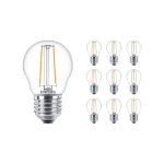 Monipakkaus 10x Philips Corepro LED Lustre E27 Pallo Filament Kirkas 2W 250lm - 827 Erittäin Lämmin Valkoinen | Korvaa 25W