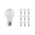 Monipakkaus 10x Noxion Lucent Classic LED E27 Päärynä Matta 8W 806lm - 840 Kylmä Valkoinen | Korvaa 60W