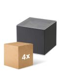 Monipakkaus 4x D'Lite Seinävalaisin Elingen Solar Musta Up & Down - 830 Lämmin Valkoinen | IP54