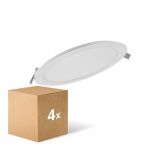 Monipakkaus 4x Ledvance LED Alasvalo Slim Pyöreä DN210 18W 1530lm 120D - 840 Kylmä Valkoinen | 225mm