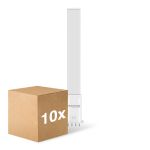 Monipakkaus 10x Noxion Lucent PL-S LED  6W - 840 Kylmä Valkoinen | 4-Nastaa - Korvaa 11W