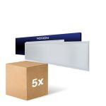 Monipakkaus 5x Noxion LED Paneeli Ecowhite V4.0 28W 3200lm - 830 Lämmin Valkoinen | 120x30cm - UGR <19 - Philips driver