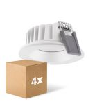 Monipakkaus 4x Ledvance LED Kohdevalaisin Air Fix Aluminium Valkoinen 6W 480lm 36D - 927 Erittäin Lämmin Valkoinen | Odetnij 68mm - IP65 - Paras Värintoisto - Himmennettävä