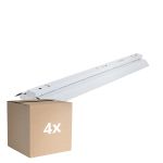 Monipakkaus 4x Noxion Loisteputkivalaisimet Click Heijastin V2 LED T8 | Sopii 2x 120cm LED Putki