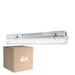Monipakkaus 4x Ledvance LED Kosteudenkestävä Kotelo MT Gen 3 IP65 | Sopii 1x120cm LED Putki
