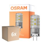 Monipakkaus 6x Osram Parathom LED Pin GY6.35 3.3W 470lm - 827 Erittäin Lämmin Valkoinen | Korvaa 40W