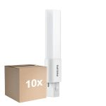 Monipakkaus 10x Philips CorePro PL-S LED 3.5W - 840 Kylmä Valkoinen | 2-Nastaa - Korvaa 7W