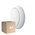 Monipakkaus 4x Noxion LED Bulkhead Pro V2 12/16/20W 2400lm - 830-840-865 CCT | 325mm - IP65 + Rengas Valkoinen