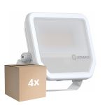 Monipakkaus 4x Ledvance LED Valonheitin Aluminium Valkoinen 41W 6000lm 100D - 840 Kylmä Valkoinen | IP66 - Symmetrinen