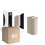 Monipakkaus 6x D'Lite Seinävalaisin Vossem Beige Up & Down | Sopii 2x GU10 
