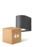 Monipakkaus 4x D'Lite Seinävalaisin Vossem Musta | IP54 - Sopii 1x GU10