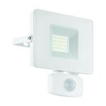 Eglo Seinävalaisin Faedo 3 Aluminium Valkoinen 21W 2300lm - 850 Kylmä Valkoinen | IP44 - Liiketunnistin