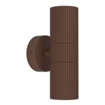 Eglo Seinävalaisin Tomelloso Ulkona Aluminium Ruosteinen Up & Down | Sopii 2x GU10