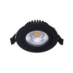 Noxion LED Kallistettava Slim Kohdevalaisin Musta Pyöreä 6W 550lm 60D - 927 Erittäin Lämmin Valkoinen | 85mm - IP54 - Himmennettävä - Paras Värintoisto
