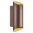 Nordlux Nico Seinävalaisin Aluminium Ruosteinen Up & Down | IP54 - Sopii 2x GU10