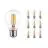 Monipakkaus 10x Noxion Lucent LED E27 Päärynä Filament Kirkas 4.5W 470lm - 822-827 Dim To Warm | Himmennettävä - Korvaa 40W