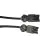 Noxion GST - Yhteensopiva Jatkojohto Musta - Uros + Nainen - 1m - 3 pole 1,5mm2