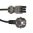Noxion GST - Yhteensopiva Virtajohto Musta - Nainen + Schuko Europlug - 2m - 3 pole 0.75mm2
