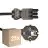 Monipakkaus 25x Noxion GST - Yhteensopiva Virtajohto Musta - Nainen + Schuko Europlug - 3m - 3 pole 0.75mm2