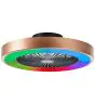 Brilliant Slimline Kattotuuletin Muovi- Metalli- Musta Kulta 36W 4700lm - 830-865 CCT+RGB | 490mm - Kaukosäädin Himmennettävä
