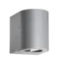 Nordlux Canto 2 Seinävalaisin Aluminium Harmaa Up & Down - 10.6W 500lm - 830 Lämmin Valkoinen | IP44