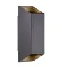 Nordlux Nico Seinävalaisin Aluminium Musta Up & Down | IP54 - Sopii 2x GU10