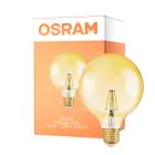 Osram Vintage 1906 LED E27 Globe Filament Kulta 125mm 6.5W 650lm - 824 Erittäin Lämmin Valkoinen | Himmennettävä - Korvaa 50W
