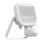 Ledvance LED Valonheitin Aluminium Valkoinen 8W 1200lm 100D - 840 Kylmä Valkoinen | IP65 - Liike- Ja Valotunnistin - Symmetrinen