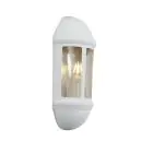 Ansell LED Seinävalaisin Latina  Puolikas Lyhty Valkoinen - Sopii E27 Jopa 42W | IP65 - Valotunnistin