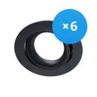 Monipakkaus 6x Noxion Upotettu Spot Vision MR16 Kallistettava Musta | Odetnij 69mm - GU10 Kanta