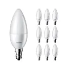 Monipakkaus 10x Philips Corepro LED Kynttilä E14 Matta 5W 470lm - 827 Erittäin Lämmin Valkoinen | Korvaa 40W