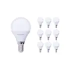 Monipakkaus 10x Noxion Lucent Lustre LED E14 Pallo Matta 2.5W 250lm - 827 Erittäin Lämmin Valkoinen | Korvaa 25W