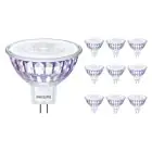 Monipakkaus 10x Philips Master Value LED Kohdevalaisin GU5.3 MR16 7.5W 630lm 36D - 930 Lämmin Valkoinen | Paras Värintoisto - Himmennettävä - Korvaa 50W