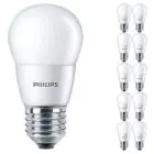 Monipakkaus 10x Philips Corepro LED Lustre E27 Pallo Matta 7W 806lm - 827 Erittäin Lämmin Valkoinen | Korvaa 60W