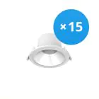 Monipakkaus 15x Noxion LED Alasvalo Apollo 9W 1100lm 60D - 830 Lämmin Valkoinen | 145mm - Odetnij 120mm - UGR 