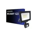 Noxion LED Valonheitin Beamy G3.1 Musta 30W 3300lm 110D - 830 Lämmin Valkoinen | IP44 - Liike- ja Valotunnistin - Symmetrinen 