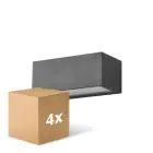 Monipakkaus 4x D'Lite Seinävalaisin Bello Musta Up & Down 12W 850lm - 830 Lämmin Valkoinen| IP54