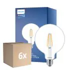 Monipakkaus 6x Philips MASTER Value LED Globe E27 120mm Filament Kirkas 5.9W 806lm - 927 Erittäin Lämmin Valkoinen | Paras Värintoisto - Korvaa 60W