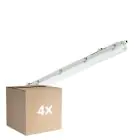 Monipakkaus 4x Philips LED Loisteputkivalaisimet Vedenkestävä Ledinaire WT065C 23/42W 2900/4800lm - 840 Kylmä Valkoinen | 120cm