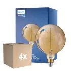 Monipakkaus 4x Philips Classic LED Globe E27 200mm Filament Kulta 7W 470lm - 818 Erittäin Lämmin Valkoinen | Himmennettävä - Korvaa 40W
